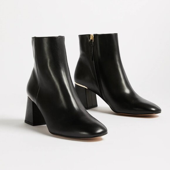 TED BAKER | Squarel Black Leather Block Heel Ankle Boots | 6.5 - Picture 16 of 16